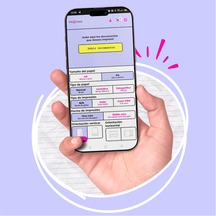 aplicación copistería online iris copy